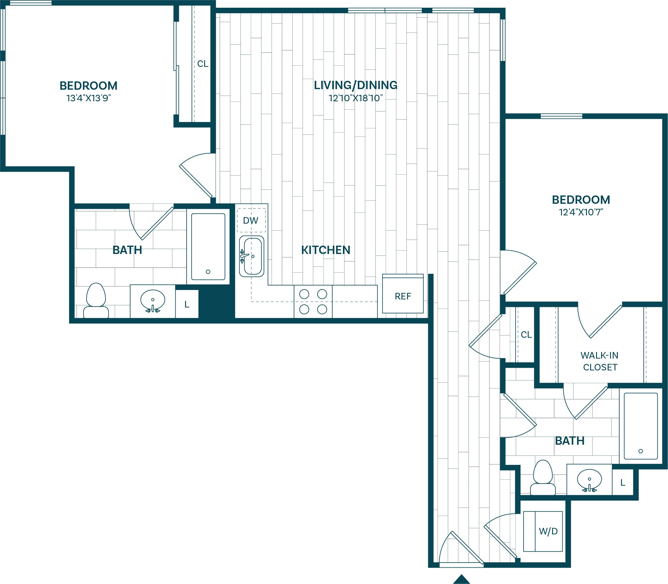 Floor Plan Image of Apartment Apt 218